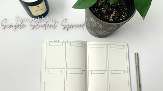 Student Bullet Journal | Minimal Spread