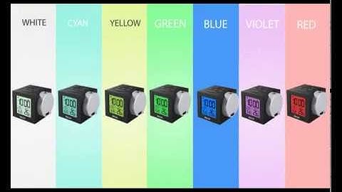 BALDR COLORFUL BACKLIGHT PROJECTION ALARM CLOCK OPERATION VIDEO(B0212ST)