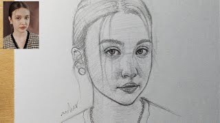 Learn to draw a girl's face using loomis method | drawing tutorial