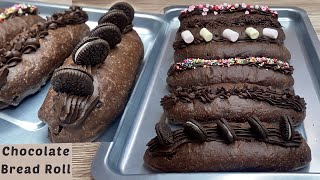 Chocolate Hot Dog Roll  - Chocolate Bread Roll - Soft and Fluffy Bread Buns