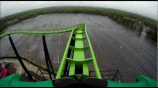 Green Lantern POV Roller Coaster Front Seat Six Flags Great Adventure New Jersey SFGadv