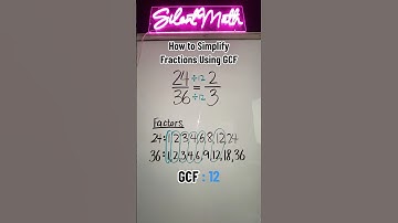 How to Simplify Fractions Using GCF #math #silentmath