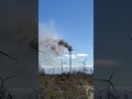 Windmill on fire.