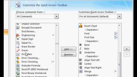 Tweak Quick Launch Bar to Get Excel 2003 Toolbars
