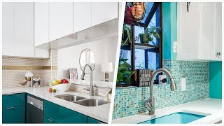 75 Small Turquoise Kitchen Design Ideas You'll Love 🟡