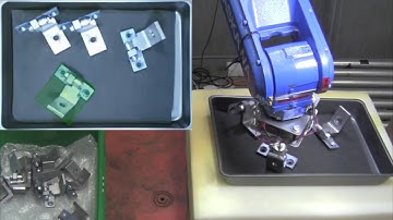 Bin Picking Metal Hinges Demo with Spatial Vision Robotics