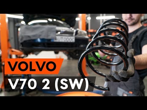 How to change front springs / front coil springs on VOLVO V70 2 (SW) [TUTORIAL AUTODOC]