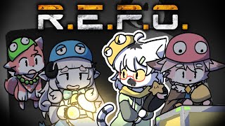 【 R.E.P.O 】危険な宝探し！初心者たち引き連れて深夜のわんりり組ゴミ拾い部！ 家戌ムツ/春ノ迷迷/ノコル【白瀧炬燵/One Lyric】