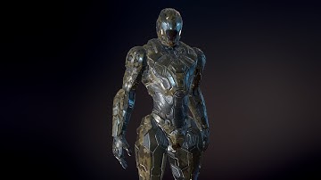 Sci-Fi Cyborg 04 UE4 presentation