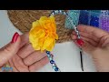 Tiara With a Chiffon Flower and beads on Your Hair (Step By Step) / Тіара із намистинок і квітки