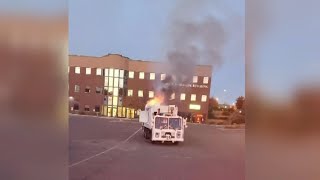 Cause of garbage truck fire was likely improper waste disposal