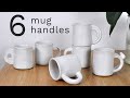 6 Mug Handle Ideas // beginner pottery at home