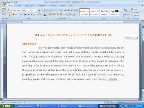 DELAY-BASED NETWORK UTILITY MAXIMIZATION