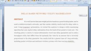 Famous DELAY-BASED NETWORK UTILITY MAXIMIZATION Profile