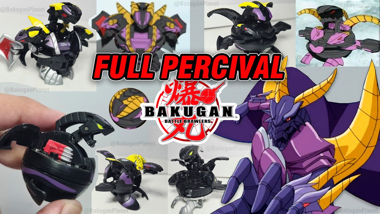 Bakugan New Vestroia DARKUS ALPHA PERCIVAL CYCLONE Spin Top Special Attack