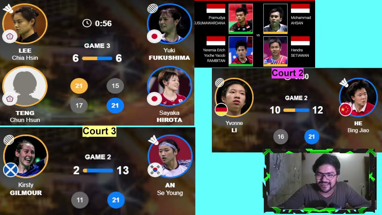 LIVE Day 3 R16 Indonesia Open 2023 Pre Quarterfinal Match Court 1, Court 2 Live Score