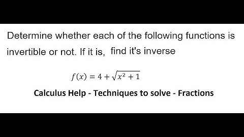Determine whether each of the following functions is invertible or not. If it is, find it