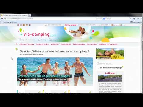 présentation du site internet via-camping