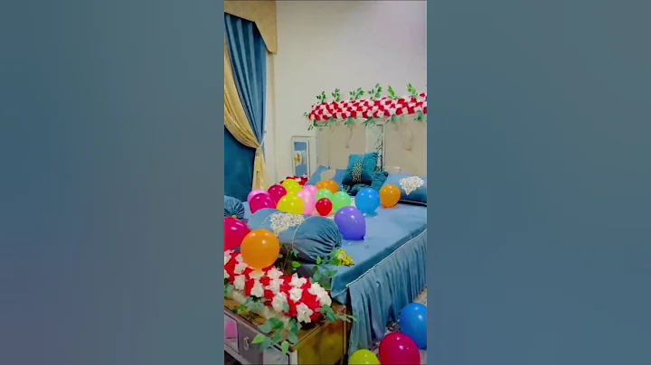 Best Bridal Bedroom Decor with Artificial Flowers and Balloons |#youtubeshorts #shorts #viral