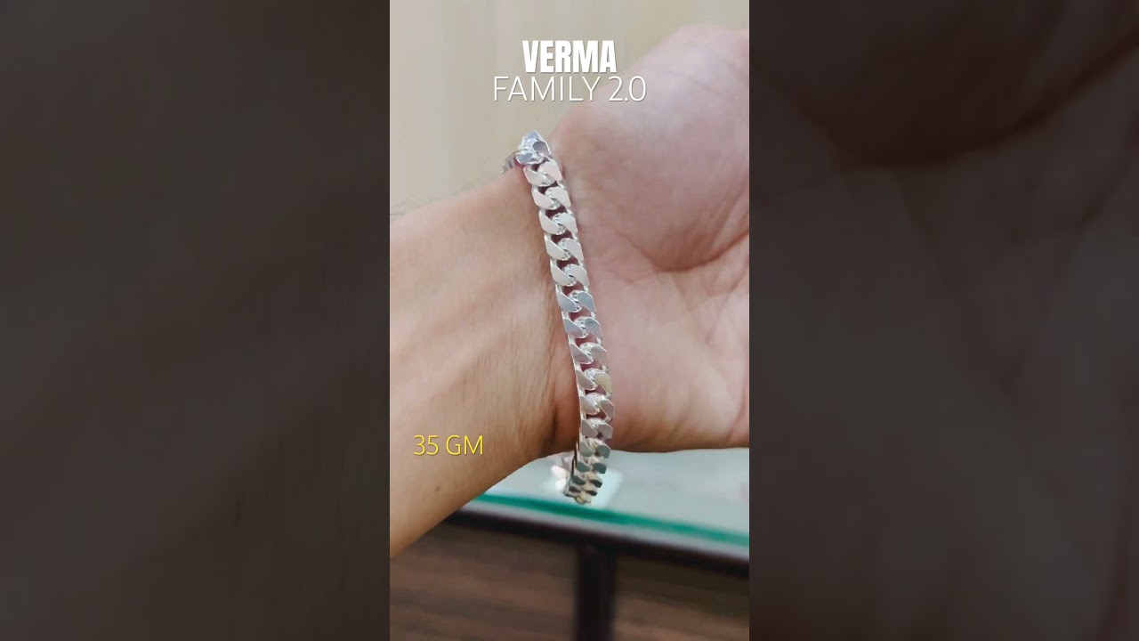 Beautiful Men 92.5 Silver 35 gm Hallmark Bracelet Design 2025 