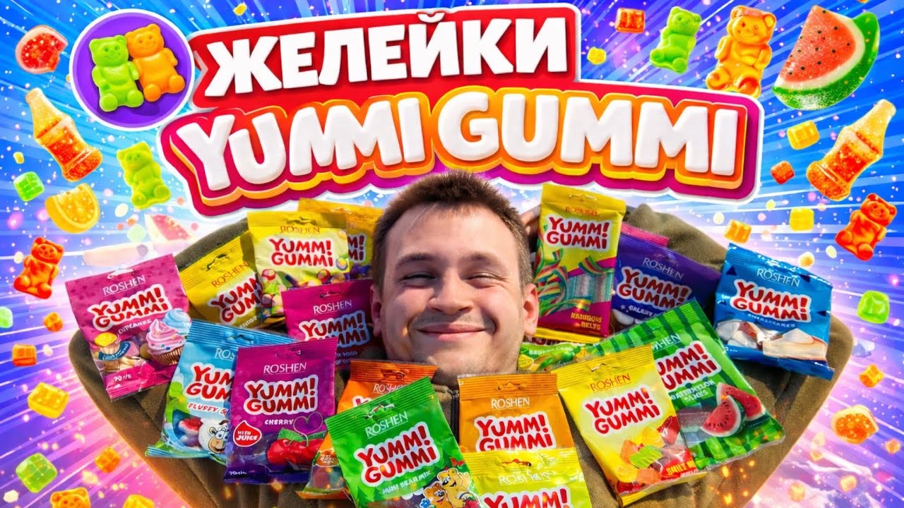 Желейки YUMMI GAMMI! Солодощі від ROSHEN. Огляд на желейні цукерки