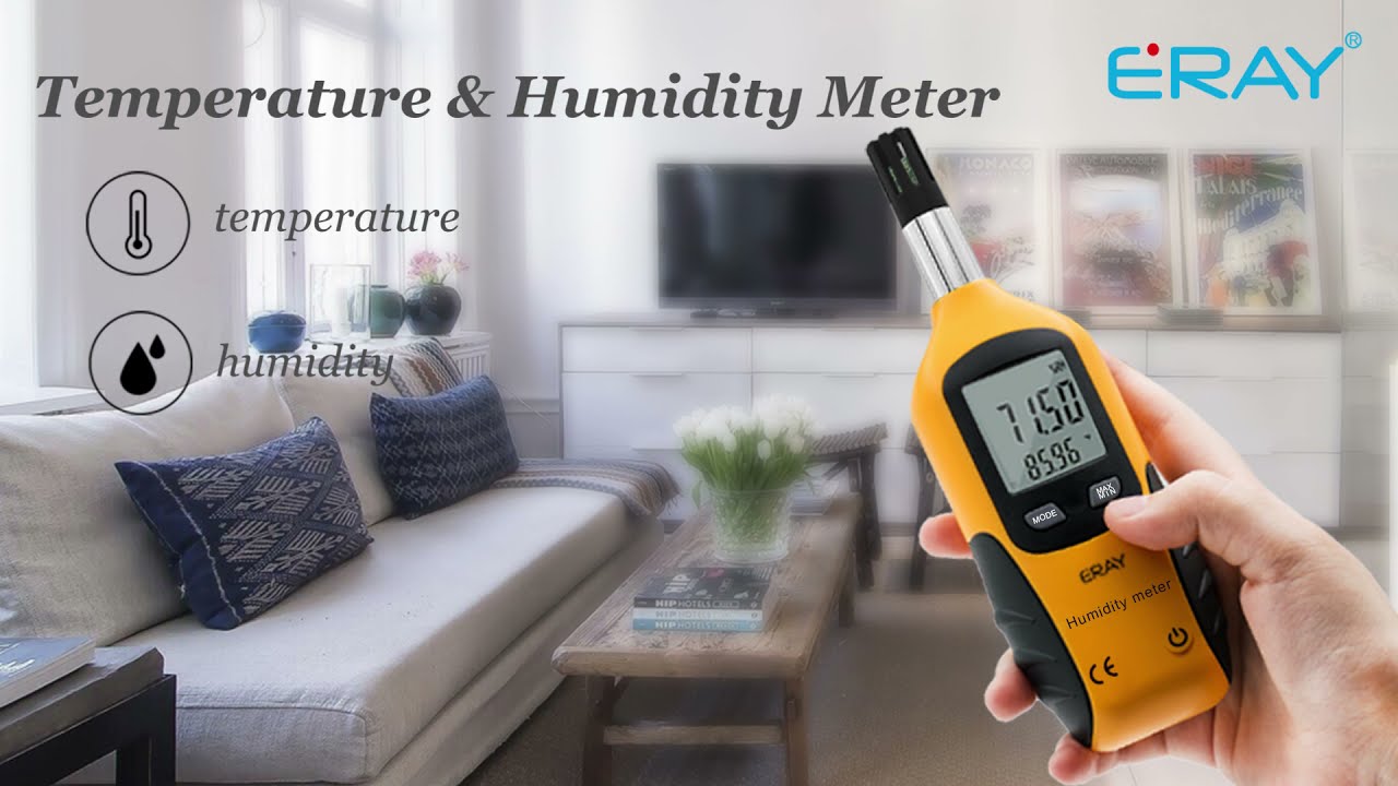 Temperature and Humidity Gauge Meter with Backlight Digital Psychrometer  Thermometer Hygrometer Dew Point and Wet Bulb Temperature Battery Included