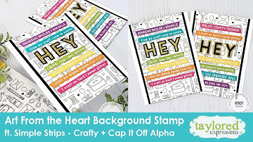 Art From the Heart Background | Simple Strips - Crafty | Taylored Expressions | Mindy Eggen
