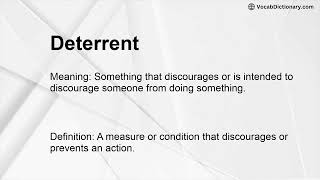 Deterrent Meaning