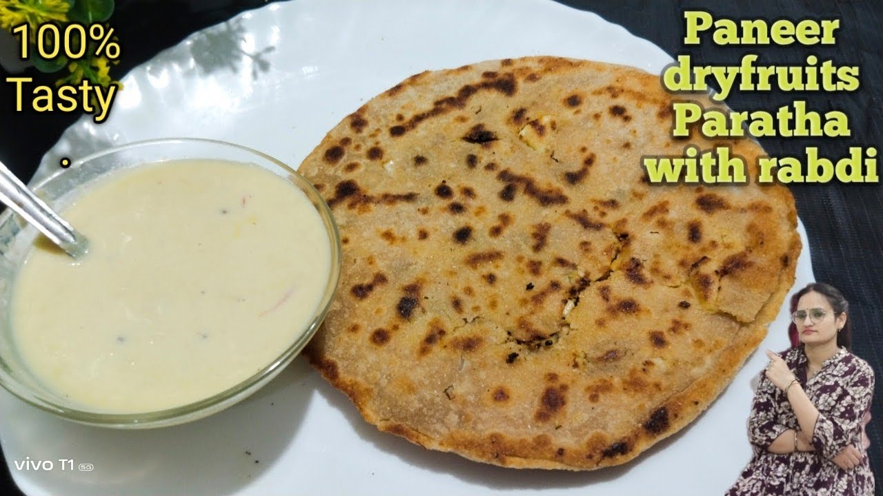 Dry fruits meetha paneer paratha