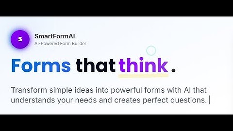 SmartFormAI  Demo Video