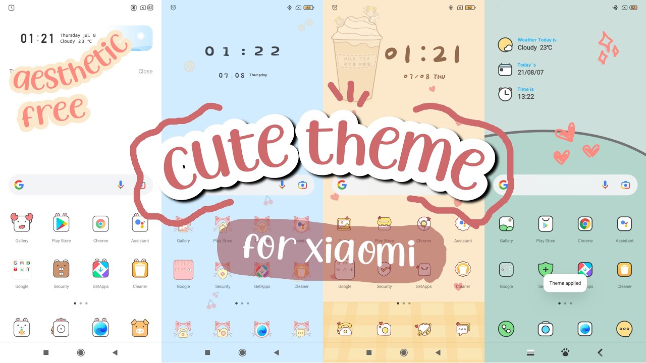 cute themes for xiaomi free redmi 9t aesthetic YouTube