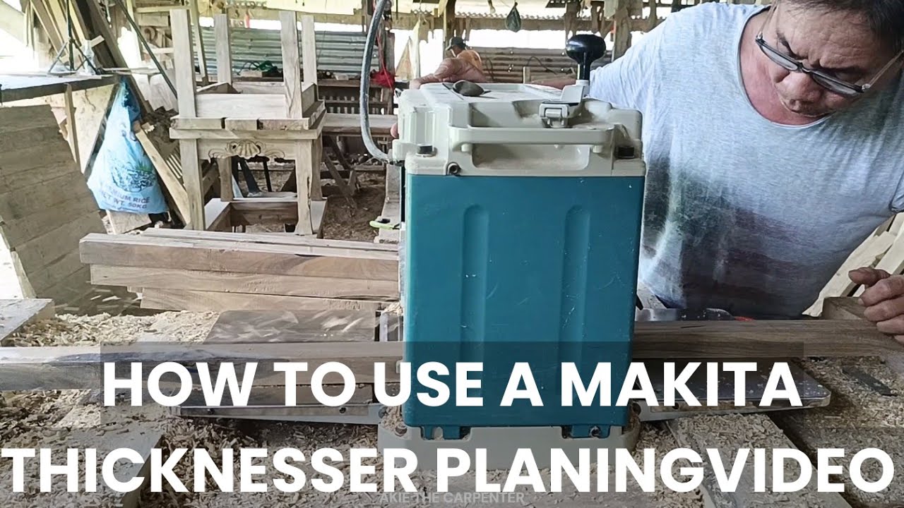 How to Use a Makita Thicknesser Video I Planing wide Boards Amazing Way