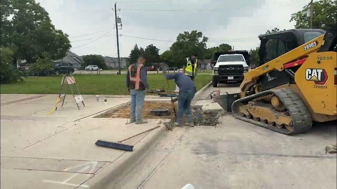 Timelapse Concrete Panel Replacement Rowlett Public Works YouTube