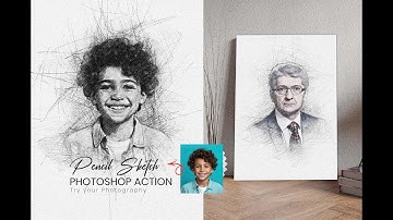 Turn Photo into Realistic Pencil Sketch | Photoshop Action Tutorial (Black & White & Color)