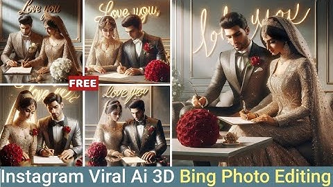 How To Create Couple Nikah Wedding 3D Image |Couple Ai Photo Editing |Bing Image Creator