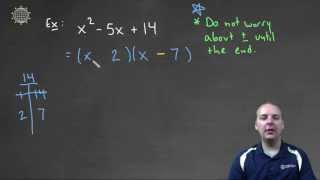 Factoring Quadratic Trinomials   Example 1