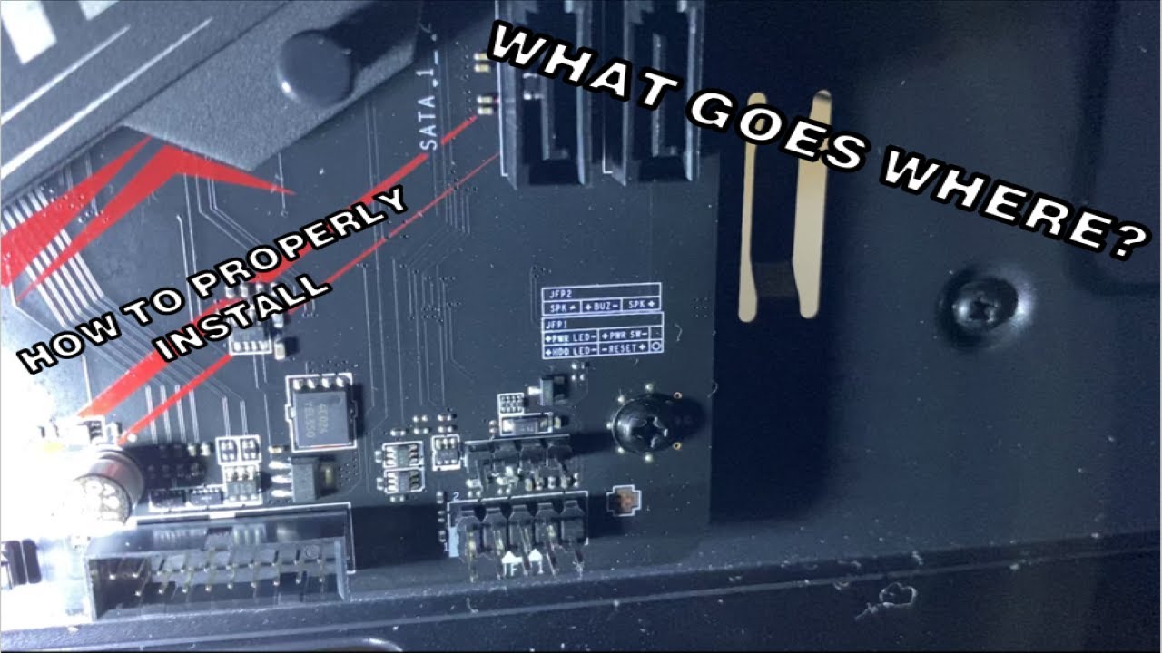 HOW TO INSTALL YOUR FRONT PANEL I/O! (POWER SWITCH, RESET SWITCH, ETC ...