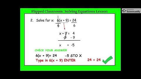 Solving Equations Flipped - Google Slides