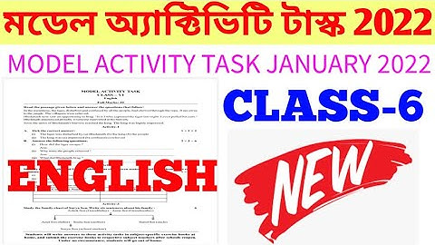 Class-6 English Model Activity Task January 2022|Class-6 Model Activity Task January 2022|Class -6.