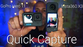 Quick Capture en la GoPro Hero 11 vs Insta 360 X3