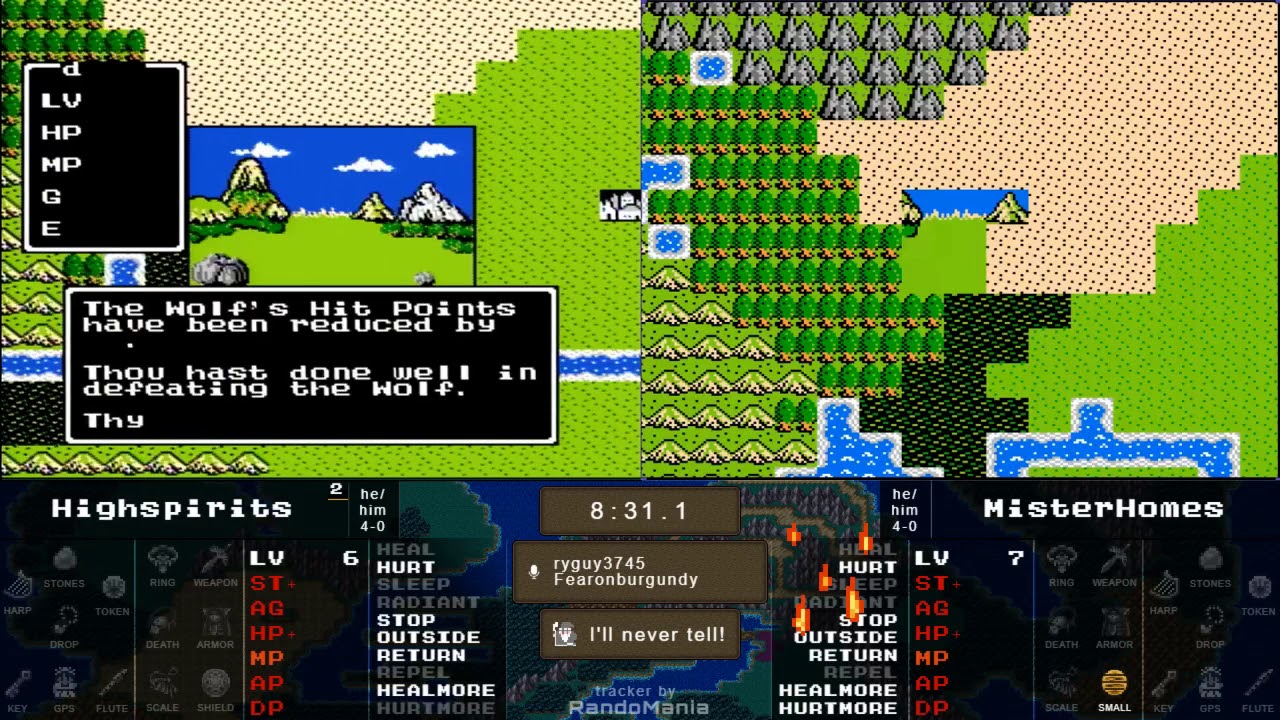 Dragon Warrior Randomizer Tournament - Highspirits vs. MisterHomes