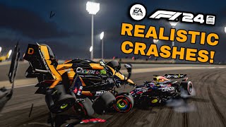 F1 24 𝗥𝗘𝗔𝗟𝗜𝗦𝗧𝗜𝗖 CRASH COMPILATION 💥