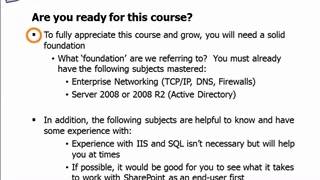 Lesson01 -- Getting Started with SharePoint 2010 Administration Training