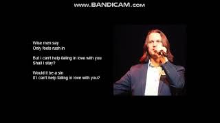 Video thumbnail of "Tim Foust - Can´t Help Falling In Love LYRICS"