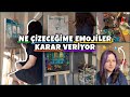 NE ÇİZECEĞİME EMOJİLER KARAR VERİYOR | Akrilik boya teknikleri | Çizim Challenge