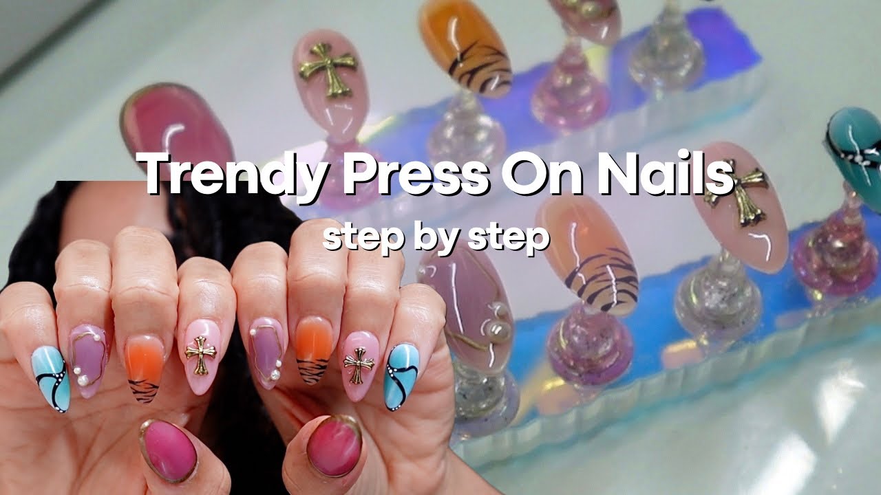 How To Make Custom Press On Nails HOW TO MAKE YOUR OWN PRESS ON NAILS STEP BY STEP + easy nail art