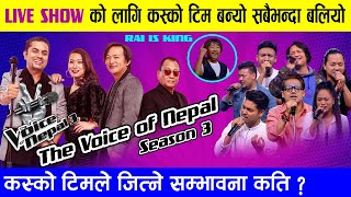 The Voice of Nepal Season_3 || Knockout Round , पछी अहिलेसम्म कस्को टिम बन्यो त बलियो || #TVONS3