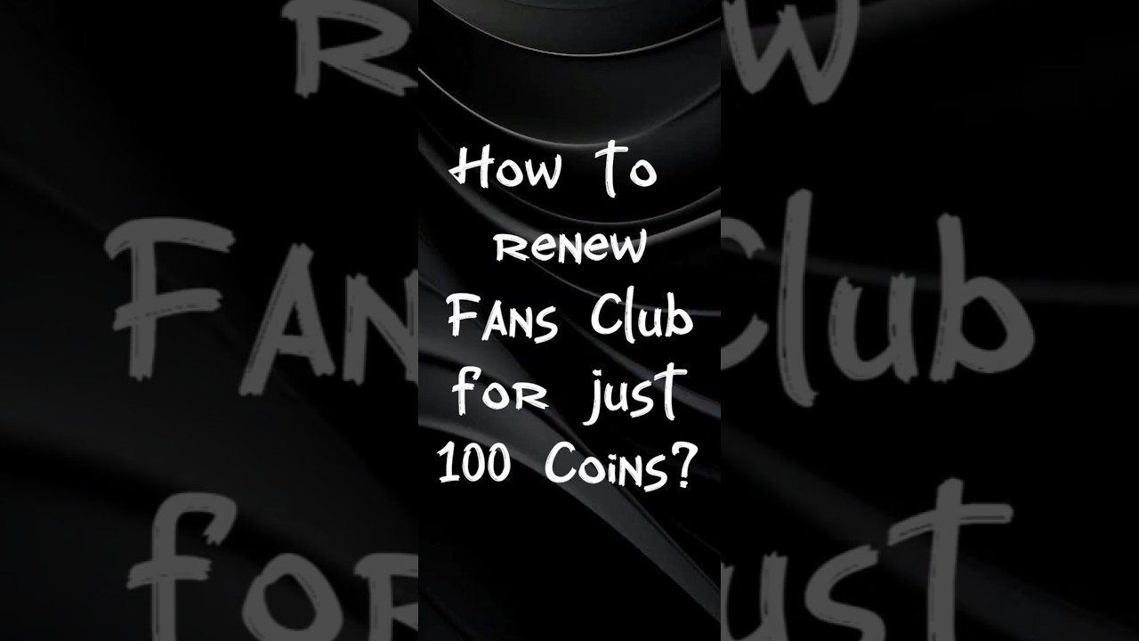 RENEW FANS CLUB FOR JUST 100 COINS ON POPPO LIVE