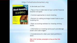 Stock Market For Dummies with Investing For Dummies Tutorial on the Stockmarket