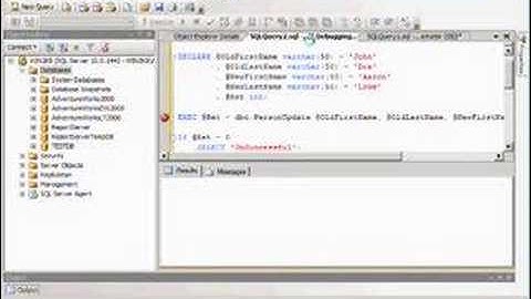 SQL Server 2008 T-SQL Debugger